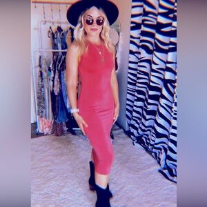 Red bodycon sleevless dress size small